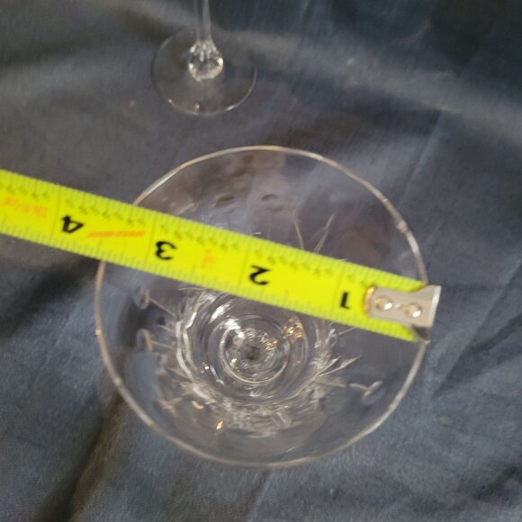 Set Of 6 Heisey Vintage Etched Crystal Stemmed Glasses Danish Princess? - Picture 2 of 11